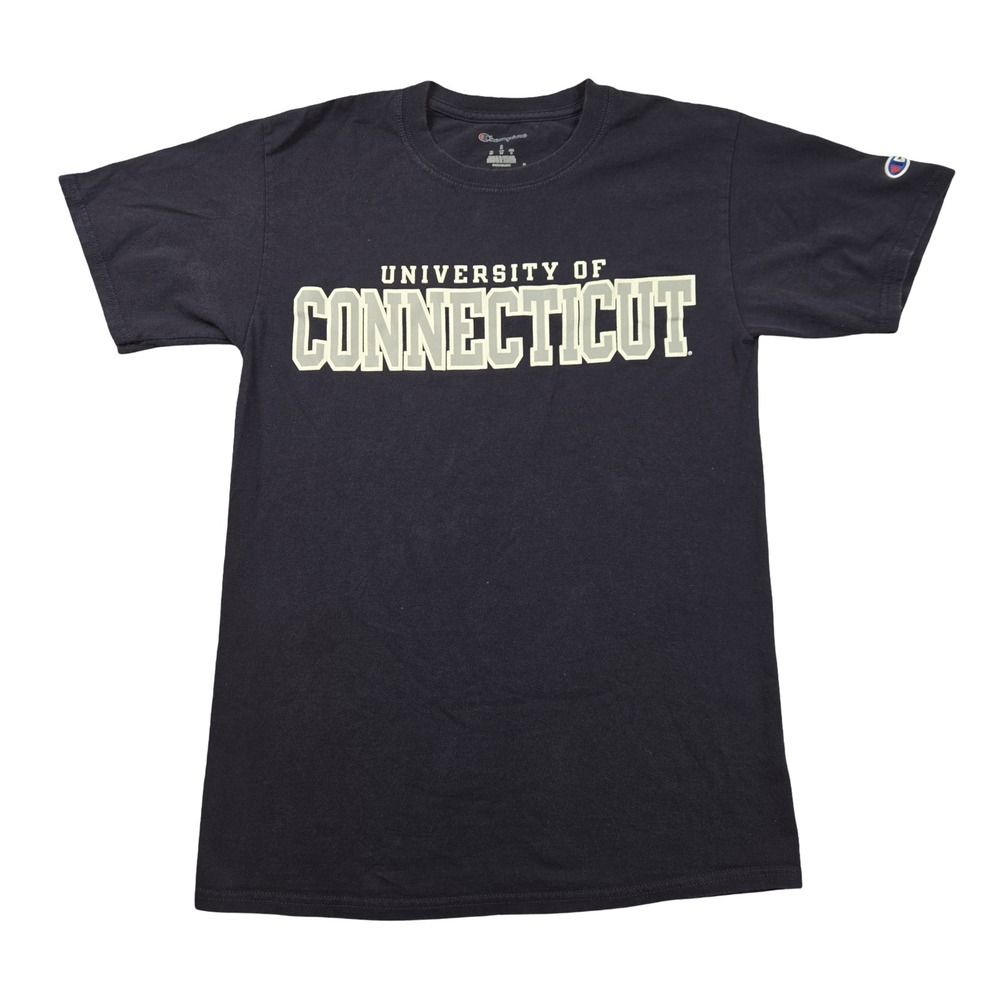 Champion University of Connecticut UConn T-Shirt Navy Blue Small